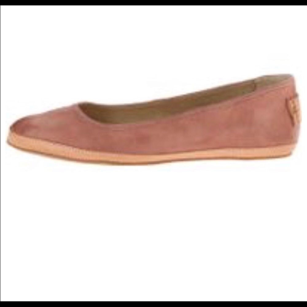 FRYE Nude Soft Leather Ballet Flats Suede